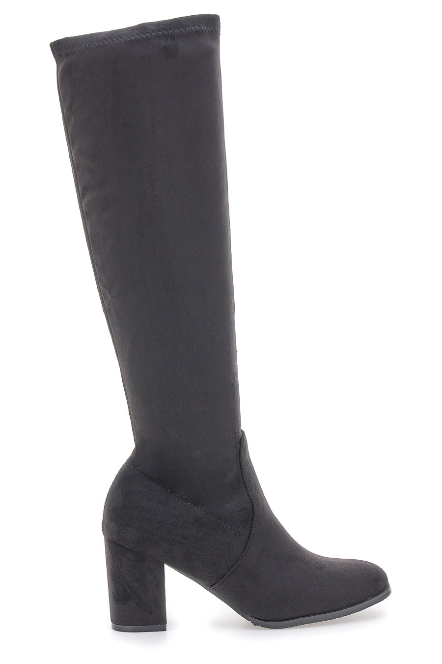 Le Havre Paris 8002 – Kniehohe Stiefel mit Blockabsatz in Schwarz