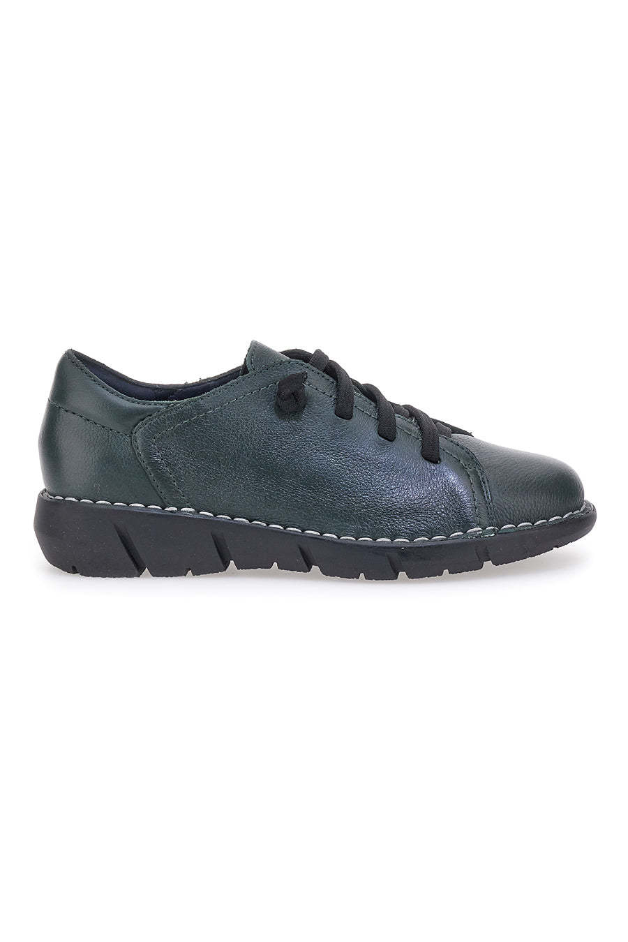 Pediconfort Scarpe Stringate Donna In Pelle - Chiusura A Strappo, Tacco Piatto - Calzature Comode E Traspiranti