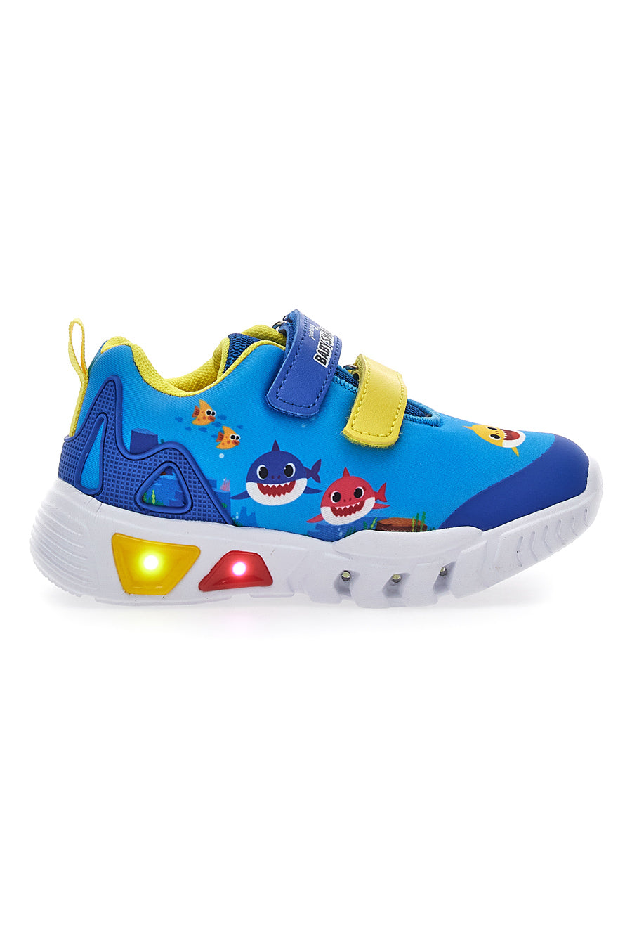 Scarpe Sportive Con Luci Per Bambini – Modello Sonic Blu Royal, Chiusura A Strappo E Laccio Elastico, Suola Ammortizzata