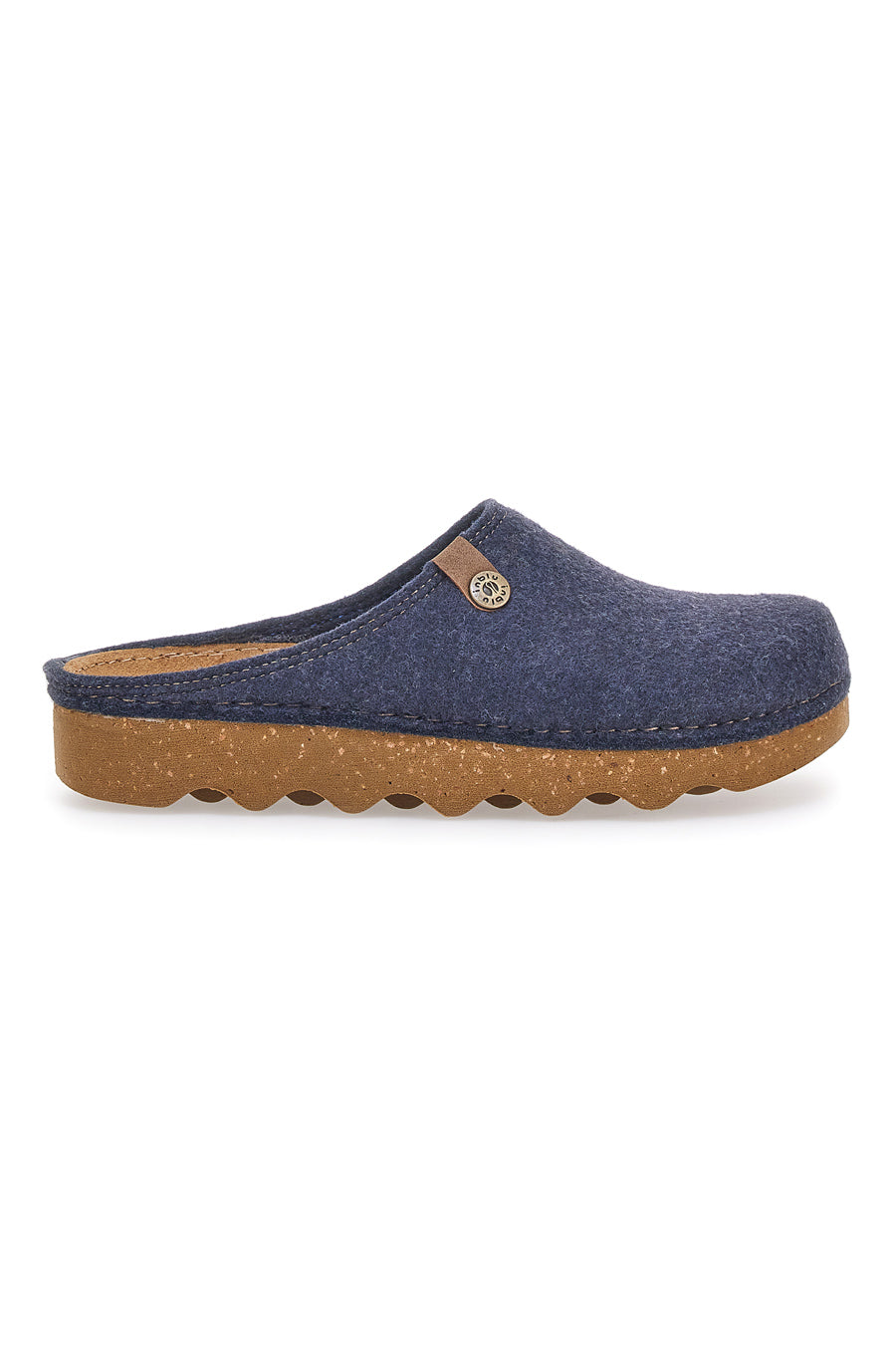 Inblu pantofola scamosciata con ricamo fiore+ strass Blu
