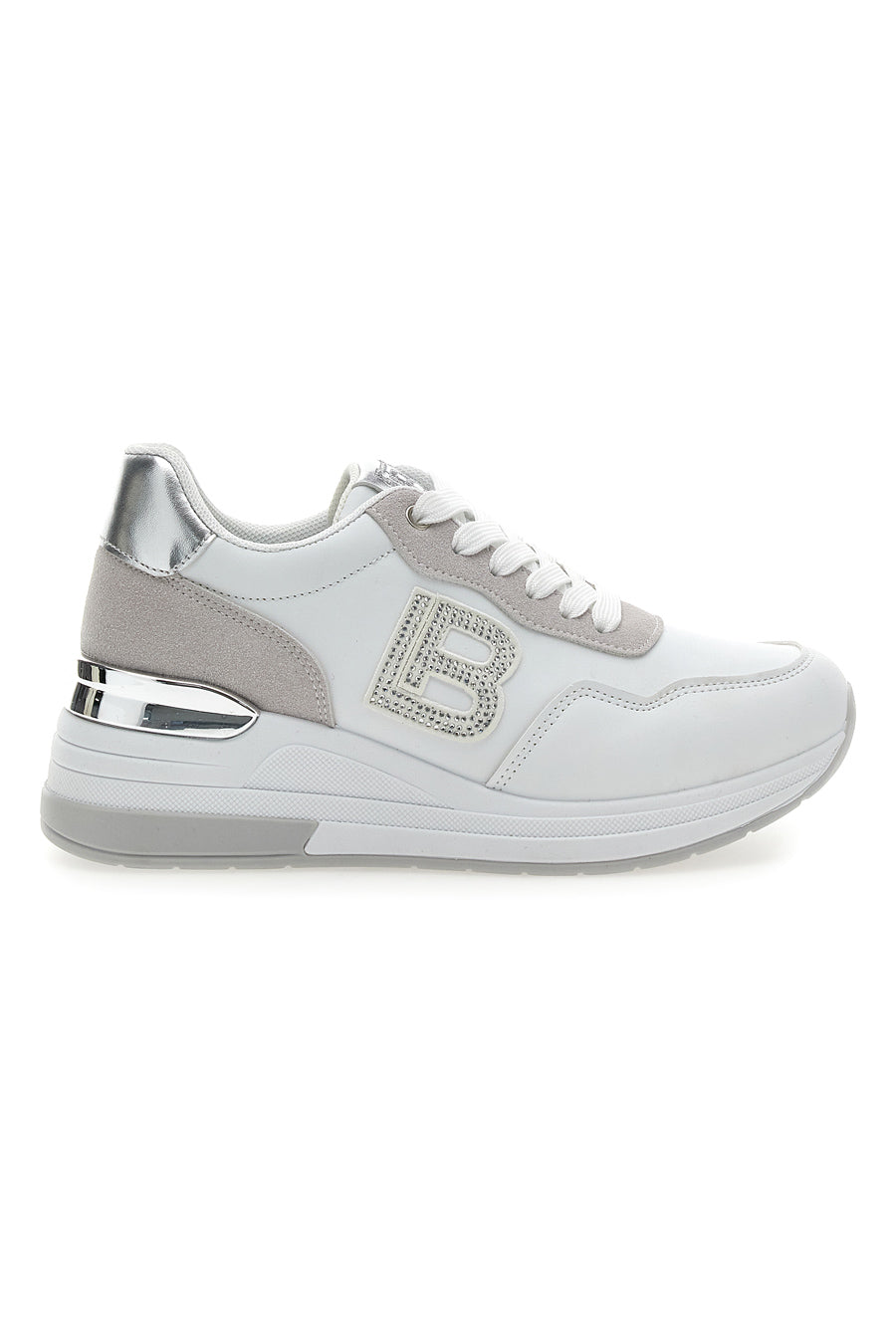 Sneakers Bianche con Dettagli Argentati Laura Biagiotti 8923