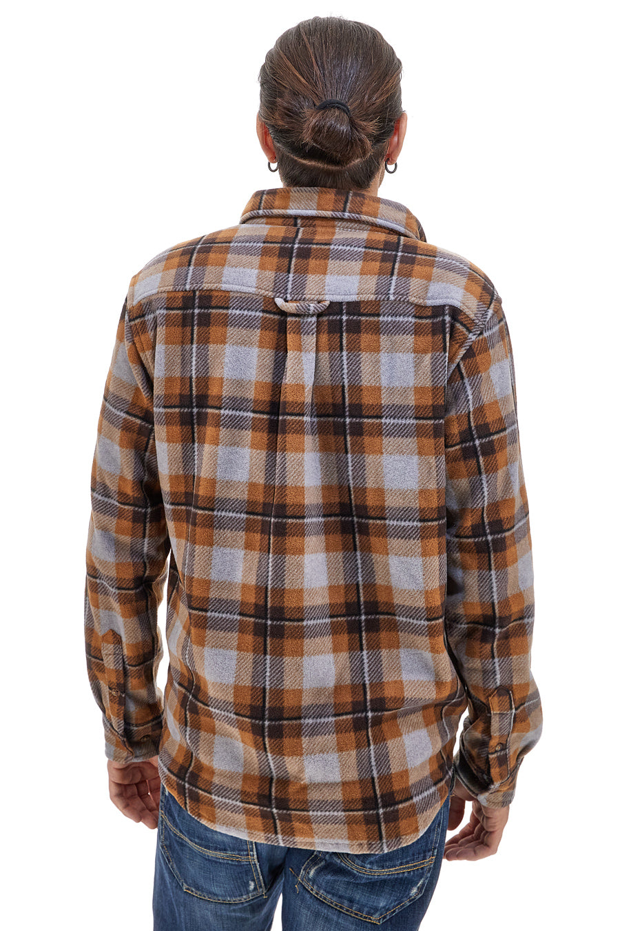 Mr.Stream Camicia Uomo In Flanella A Quadri - Manica Lunga Stile Western - Giallo Taglia M - 5