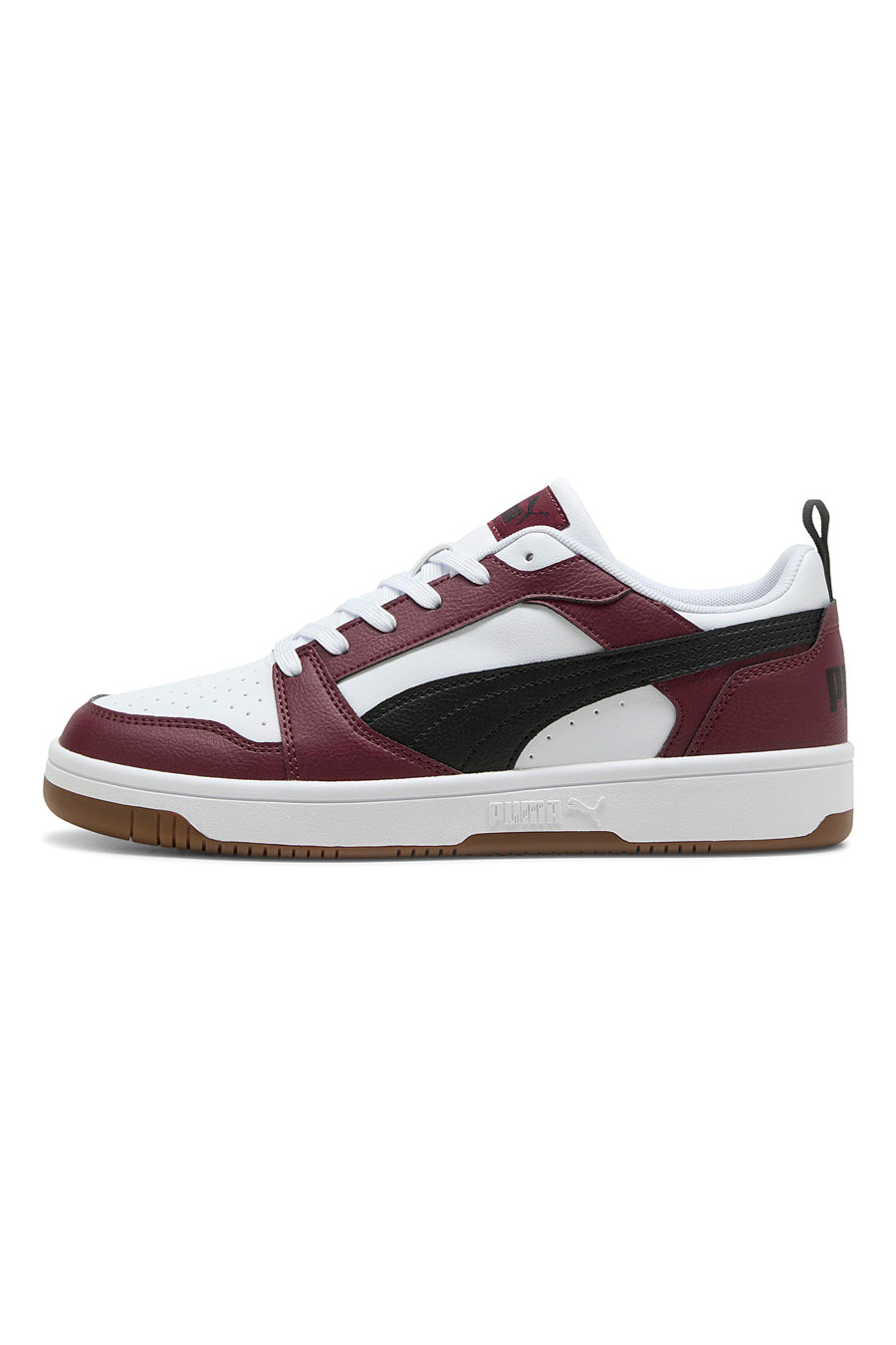 Sneakers bordeaux e bianche low Puma Rebound V6 Low da Uomo