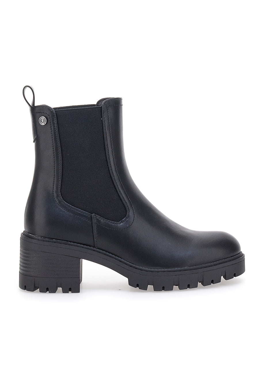 Stivali alti neri da donna con tacco a blocco 8 cm e morsetto Lora Ferres Stivali alti neri da donna con tacco a blocco 8 cm e morsetto Lora Ferres