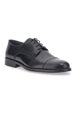 Schwarze Schnürschuhe mit abgerundeter Spitze Pittarello 7705