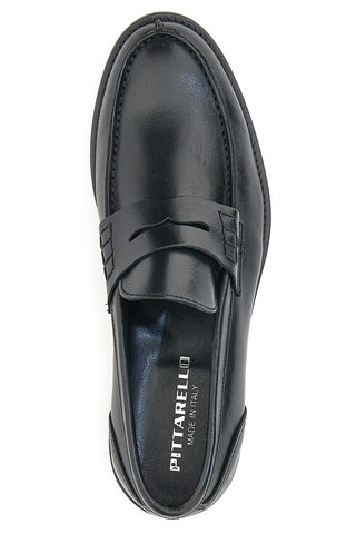 Pittarello 100 schwarze Leder-Loafer