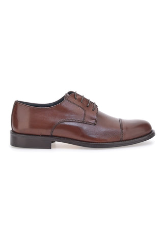 Braune Schnürschuhe aus echtem Leder Pittarello 7705