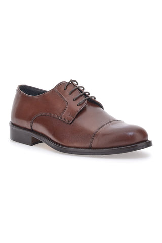 Braune Schnürschuhe aus echtem Leder Pittarello 7705