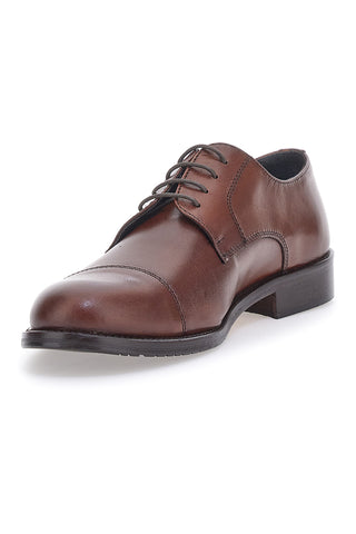 Braune Schnürschuhe aus echtem Leder Pittarello 7705
