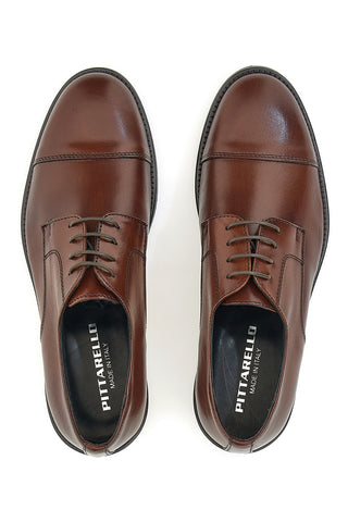 Braune Schnürschuhe aus echtem Leder Pittarello 7705