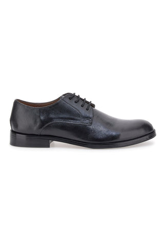 Schwarze Schnürschuhe aus echtem Leder Claremorris 565