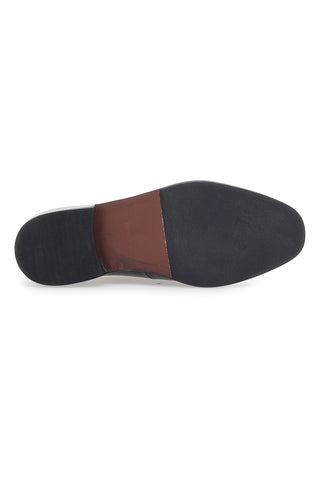 Schwarze Slipper aus echtem Leder Claremorris 653