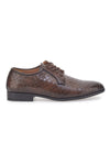 Braune Schnürschuhe mit gewebter Textur Longford 208510