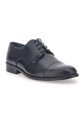 Schwarze Schnürschuhe aus echtem Leder Pittarello 7705