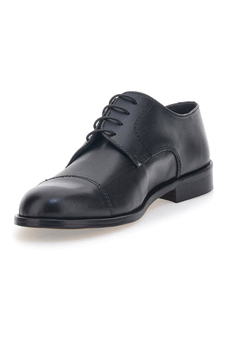 Scarpe Stringate Nere Vera Pelle Pittarello 7715