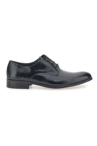 Schwarze Schnürschuhe aus echtem Leder, hergestellt in Italien, Pittarello 38020