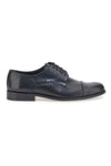 Schwarze Schnürschuhe aus echtem Leder, hergestellt in Italien, Pittarello 7715