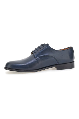 Scarpe Stringate Blu In Vera Pelle Made In Italy Pittarello 7720