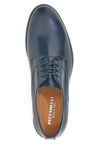 Scarpe Stringate Blu In Vera Pelle Made In Italy Pittarello 7720