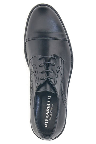 Scarpe eleganti nere in pelle con dettagli traforati Pittarello 7715