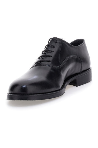 Schwarze, elegante Schuhe mit polierter Oberfläche, hergestellt in Italien, Pittarello 7700
