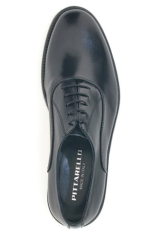 Schwarze, elegante Schuhe mit polierter Oberfläche, hergestellt in Italien, Pittarello 7700