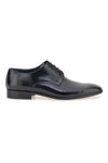 Scarpe stringate nere in vera pelle Made in Italy con suola in cuoio Pittarello 1720