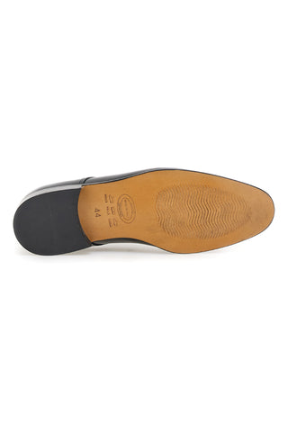 Scarpe stringate nere in vera pelle Made in Italy con suola in cuoio Pittarello 1720