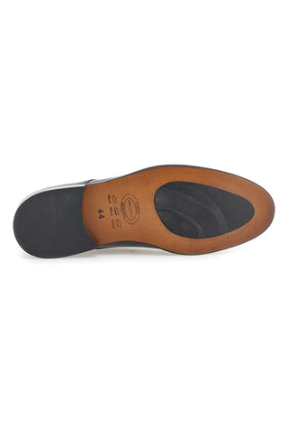 Blaue Schnürschuhe aus Leder mit Ledersohle, hergestellt in Italien, Pittarello 7720