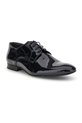 Scarpe da ballo blu lucide con suola in cuoio stringate Mr.dance 1720V