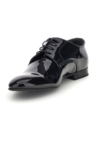 Scarpe da ballo blu lucide con suola in cuoio stringate Mr.dance 1720V