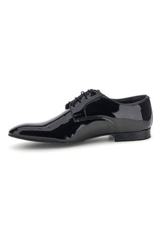 Scarpe da ballo blu lucide con suola in cuoio stringate Mr.dance 1720V