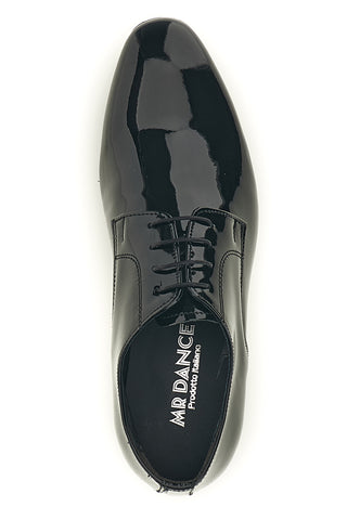 Scarpe da ballo blu lucide con suola in cuoio stringate Mr.dance 1720V
