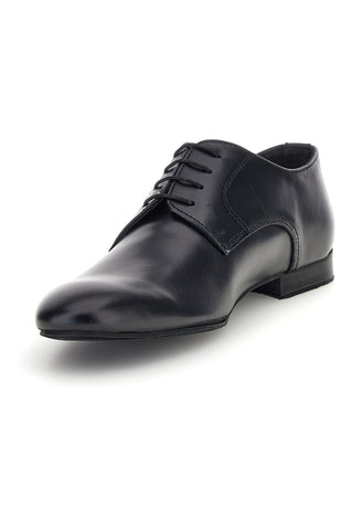 Scarpe da ballo blu con suola in cuoio stringate Mr.dance 1720P