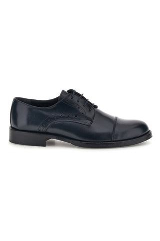 Scarpe stringate blu in vera pelle Made in Italy Pittarello 7715