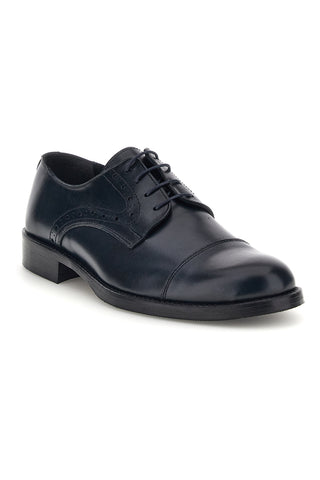 Scarpe stringate blu in vera pelle Made in Italy Pittarello 7715