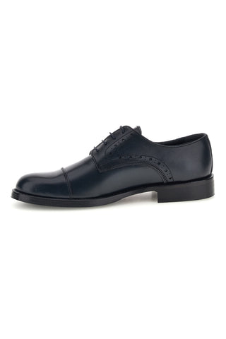 Scarpe stringate blu in vera pelle Made in Italy Pittarello 7715