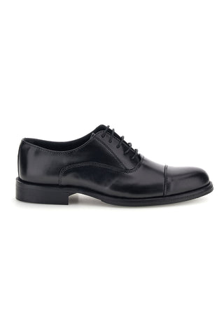 Scarpe stringate nere in vera pelle Made in Italy Pittarello 7701