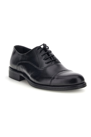 Scarpe stringate nere in vera pelle Made in Italy Pittarello 7701
