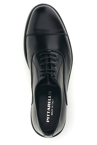 Scarpe stringate nere in vera pelle Made in Italy Pittarello 7701