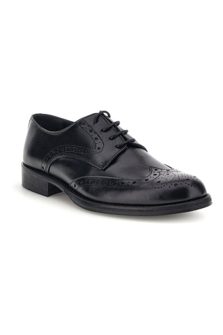 Scarpe stringate nere in vera pelle Made in Italy Pittarello 7710