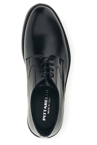 Scarpe stringate nere in vera pelle Made in Italy Pittarello 7720