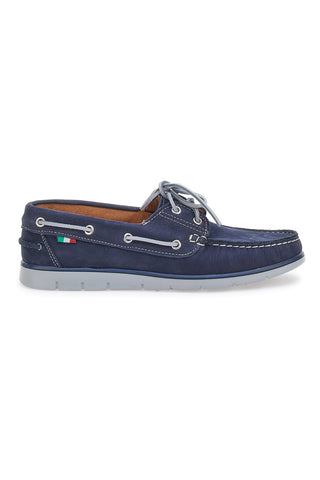 Pittarello 2115 Blauer Bootsmokassin