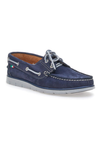 Pittarello 2115 Blauer Bootsmokassin