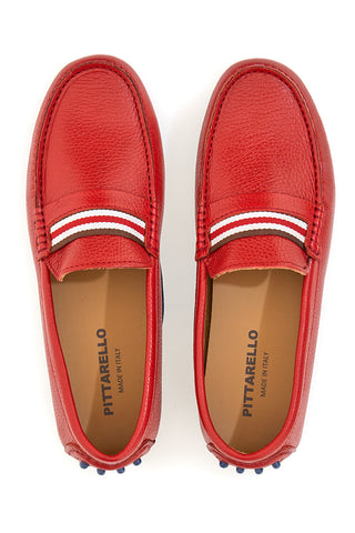 Elegante rote Mokassins Pittarello 1516