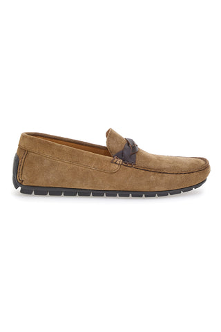 Beiger Mokassin mit Zopf Pittarello 7307