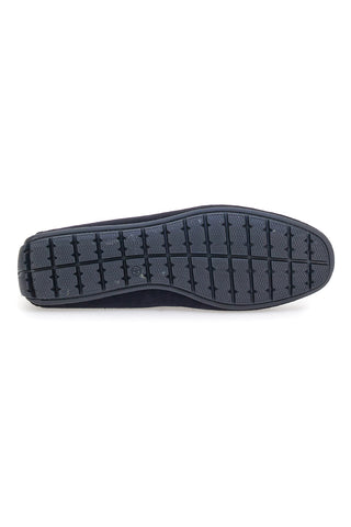 Blauer Mokassin mit Zopf Pittarello 7307