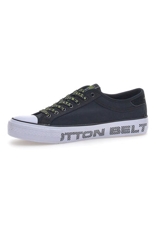 Niedrige Sneakers aus Baumwollgürtel „Adrian SS“ aus schwarzem Canvas