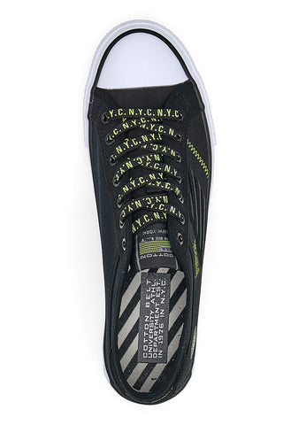 Niedrige Sneakers aus Baumwollgürtel „Adrian SS“ aus schwarzem Canvas