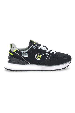 Schwarze Clinton-Sneaker mit Baumwollgürtel